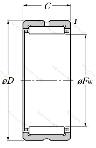 Игольчатый подшипник NK 19/16 R