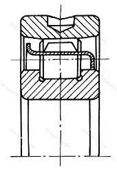 Модификация подшипника 402311К1М размер 55x120x29 ГПЗ-10