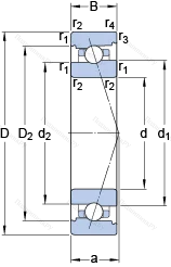 Подшипник 71916 CB/P 4A