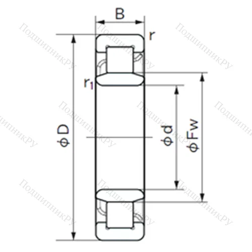 Подшипник роликовый радиальный NU 1056