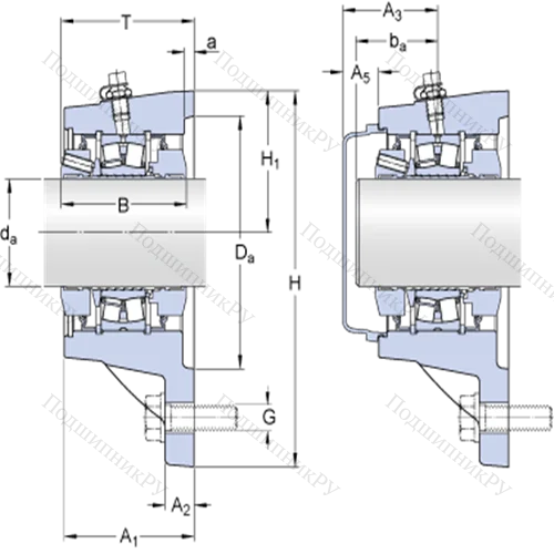 Фланцевые роликоподшипниковые узлы (SKF ConCentra, для метрических валов) FYNT 35 F