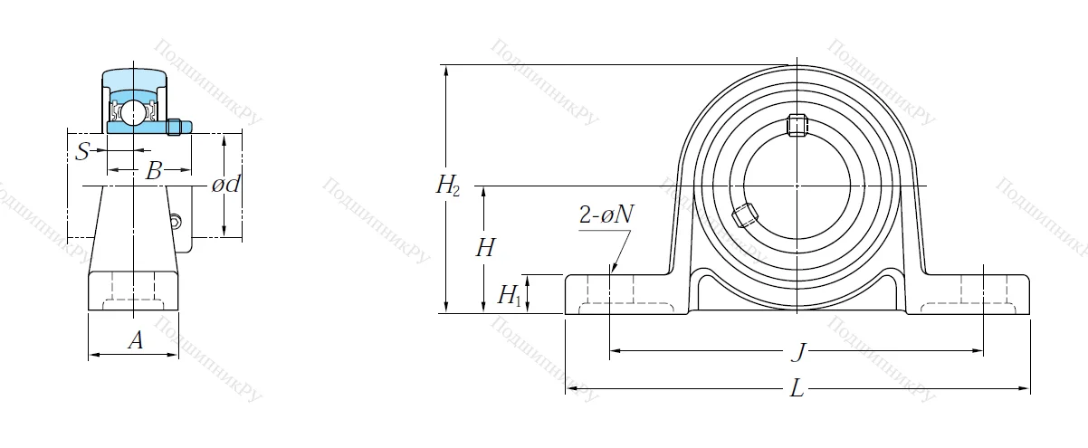 Подшипниковый узел UP 002 JE 1