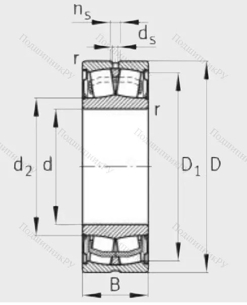 Сферический роликовый подшипник WS 22207 E 1 XL 2RSR (WS 22207 E 1 XL 2RSR)