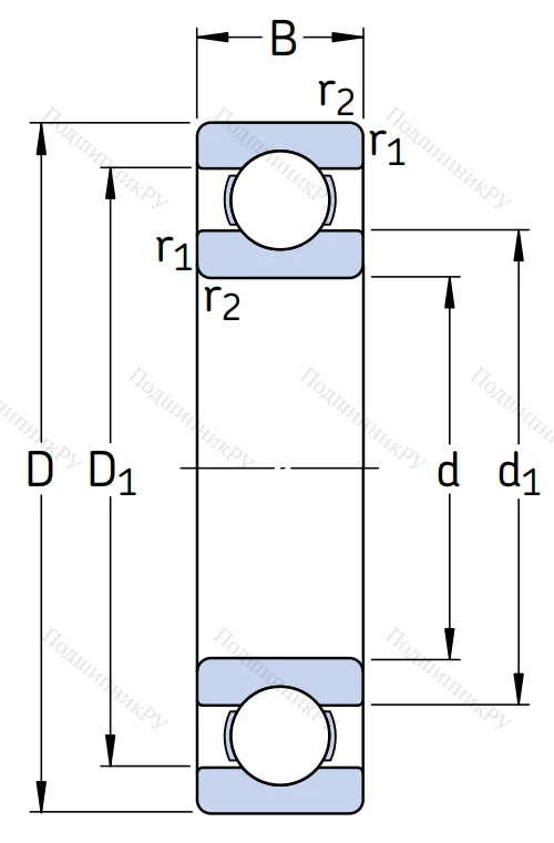 Однорядный шариковый подшипник