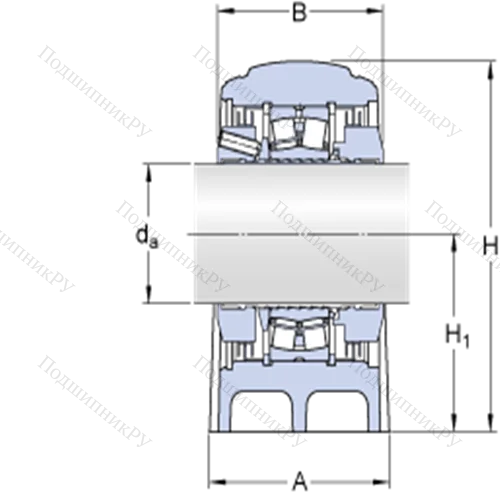 Стационарные роликоподшипниковые узлы (SKF ConCentra, для метрических валов) SYNT 100 FTS