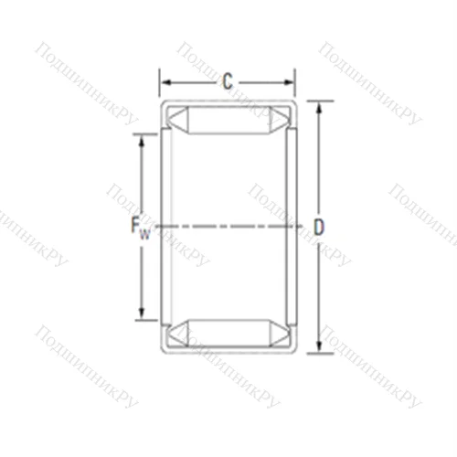 Подшипник игольчатый радиальный B 166