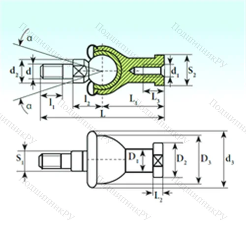 Подшипник скольжения сферический SQZ 16 C RS-1