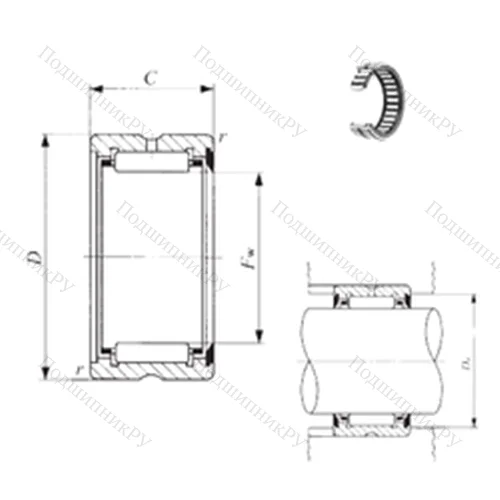 Подшипник игольчатый радиальный RNA 6906U