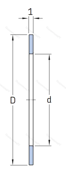 Игольчатый подшипник упорное кольцо AS 6590
