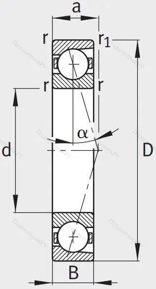 Сверхточный подшипник B 7012 CTP 4SUL