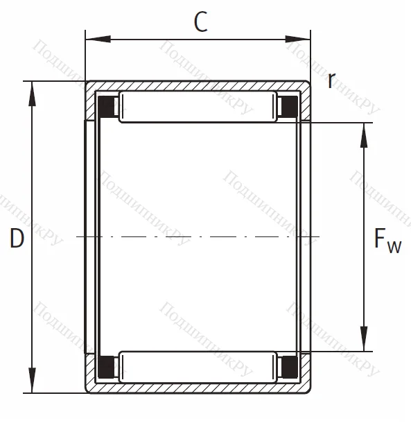 Игольчатый подшипник HK 0608 B