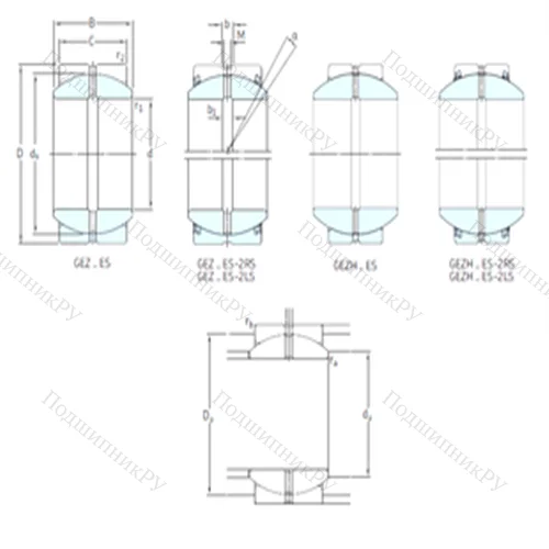 Подшипник скольжения сферический GEZH 208ES-2LS