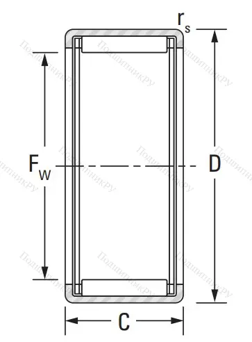 Игольчатый подшипник HK 3516 B от производителя  KOYO