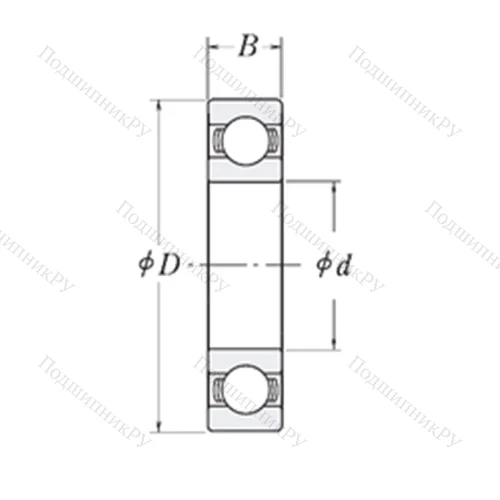 Подшипник шариковый радиальный KLNJ 1.1/2