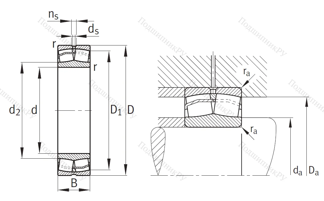 Сферический роликовый подшипник 21310 E 1 XL