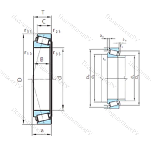 Подшипник роликовый радиально-упорный PSL 610-307