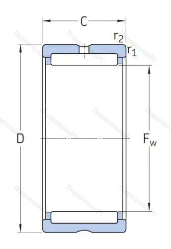 Игольчатый подшипник NK 43/30