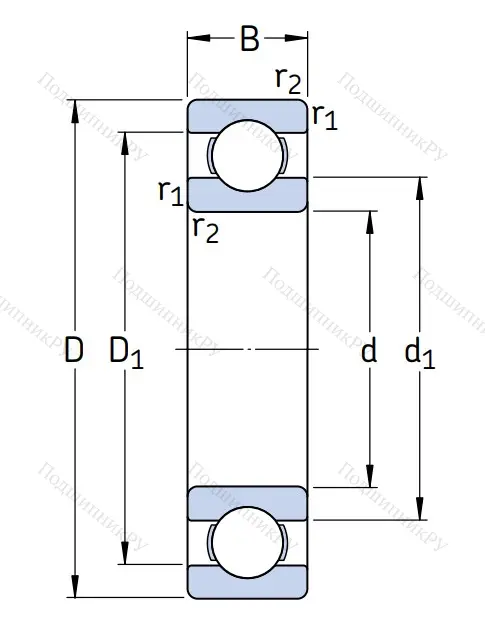 Однорядный шариковый подшипник