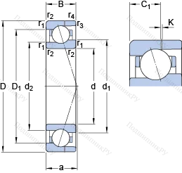 Подшипник 71902 CE/P 4AH