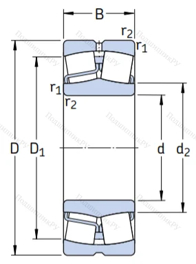 Сферический роликовый подшипник 24020 CC/C 3W 33