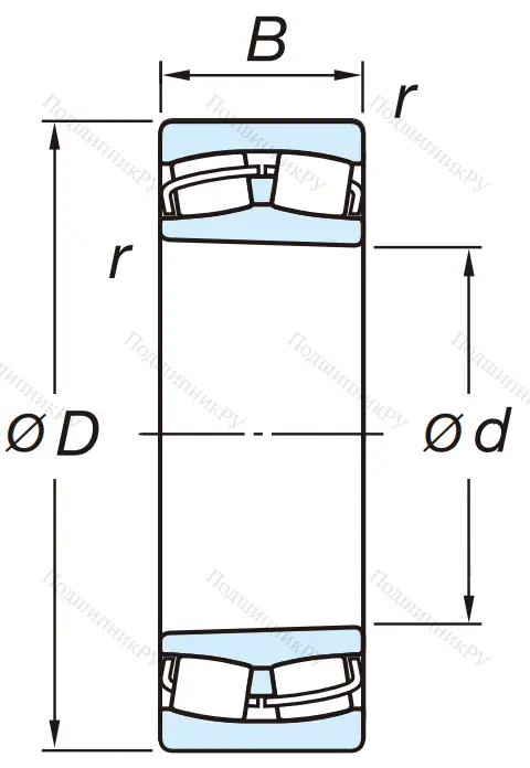 Сферический роликовый подшипник с конической посадкой на вал 22315 RZKW 33