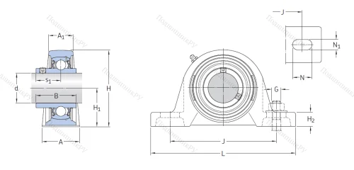 Подшипниковый узел SY 50 TF в Белгороде