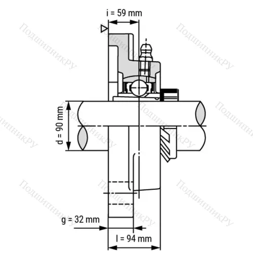 Подшипниковый узел UKF 320+H 2320 - Вал: 90 мм от производителя  LPZ