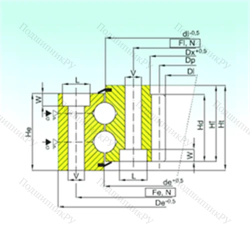 Подшипник шариковый опорно-поворотный ZB 2.40.1386.401-1SPPN