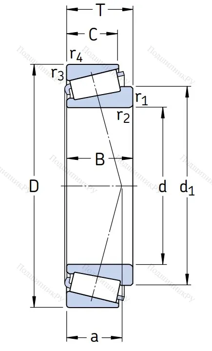Конический роликовый подшипник 30205 J 2/Q
