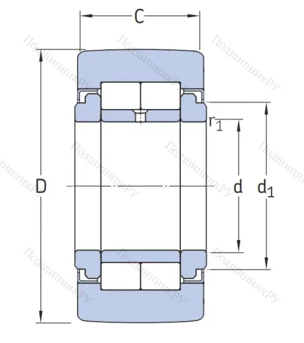 Игольчатый подшипник NUTR 17 A от производителя  SKF
