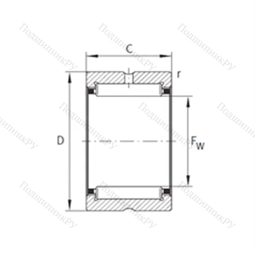 Подшипник игольчатый радиальный NK 9/16-TN-XL
