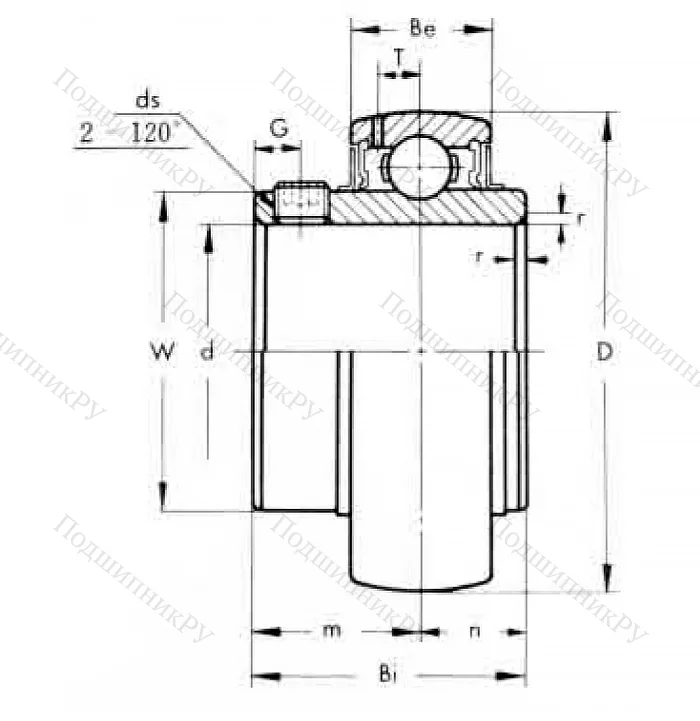 Корпусный подшипник UC 211-32 ASAHI