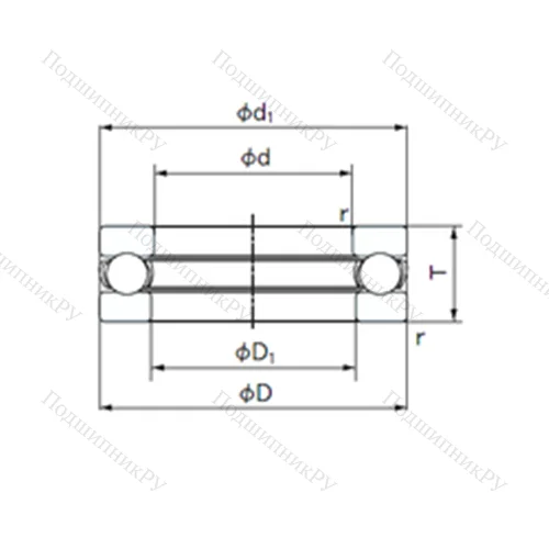 Подшипник шариковый упорный 51424