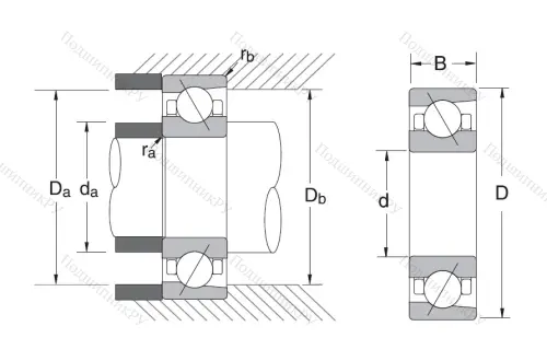 Сверхточный подшипник 7205 CTRDULP 3