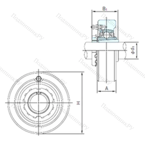 Подшипниковый узел шариковый радиальный UKC 322+H 2322