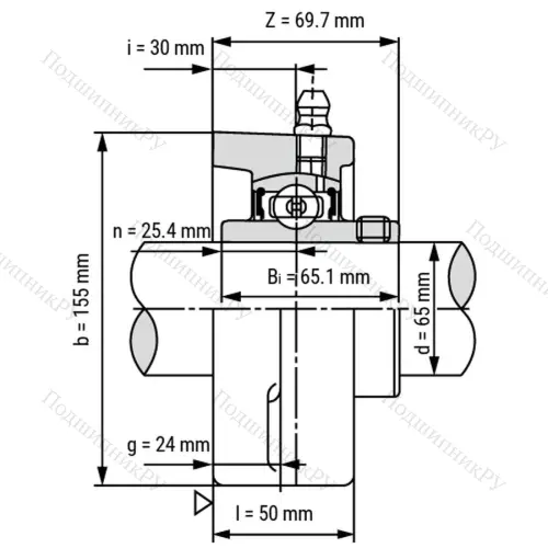 Подшипниковый узел UCFL 213 - Вал: 65 мм от производителя  LPZ