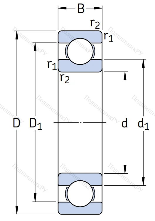 Однорядный шариковый подшипник