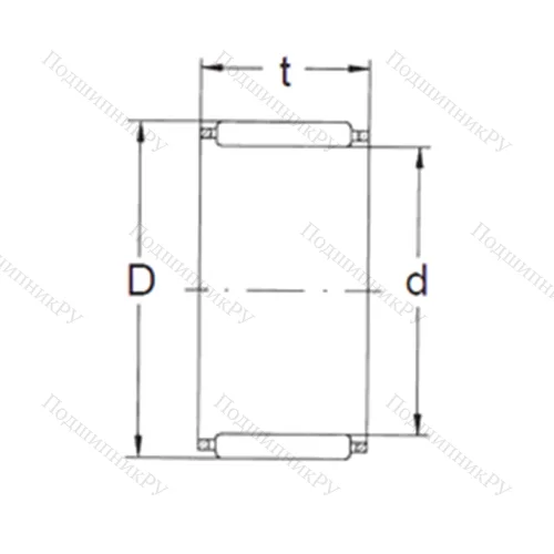 Подшипник игольчатый радиальный K 16X 22X 13
