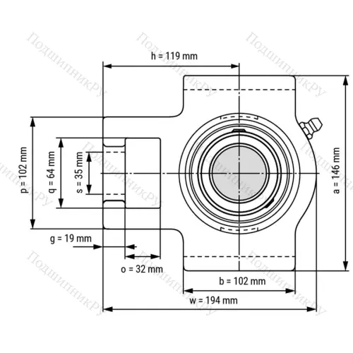 Подшипниковый узел UCT 214 - Вал: 70 мм