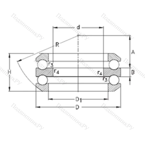 Подшипник шариковый упорный 54322-MP