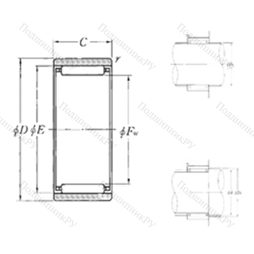 Подшипник игольчатый радиальный RNAO-80?100?30