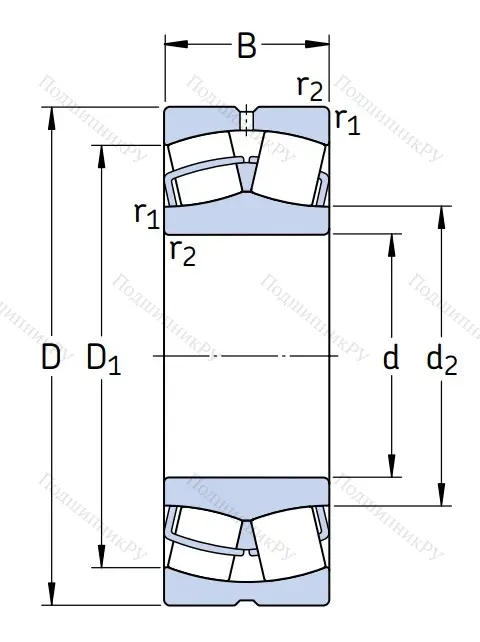 Сферический роликовый подшипник 24030 CC/W 33