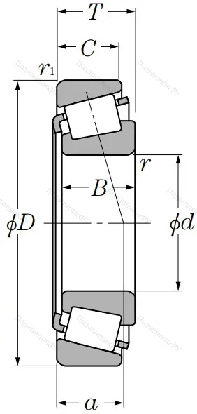 Конический роликовый подшипник 33112 U 47V95H7EWL