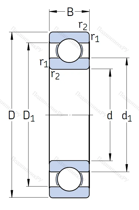Однорядный шариковый подшипник