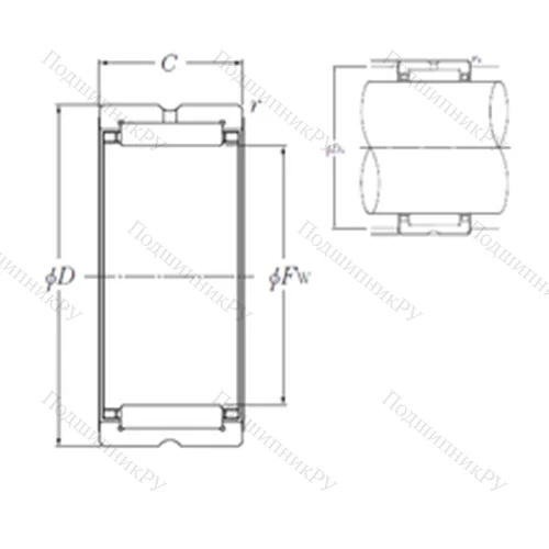 Подшипник игольчатый радиальный RNA 49/28R