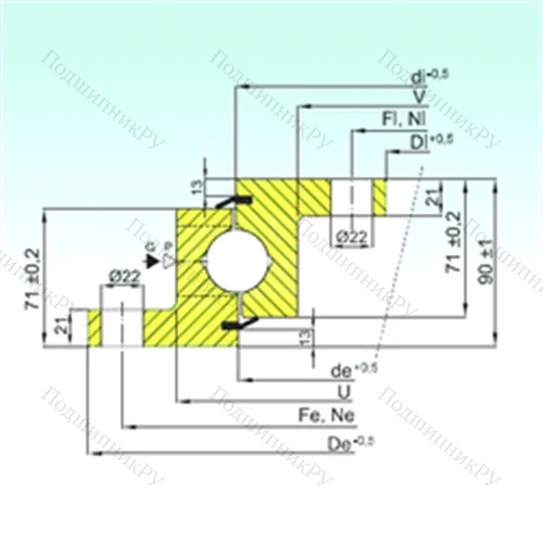 Подшипник шариковый опорно-поворотный NBL.30.1355.200-1PPN