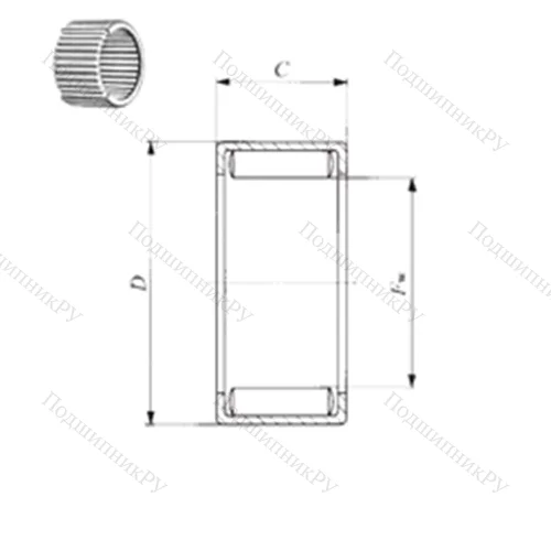 Подшипник игольчатый радиальный YB 910