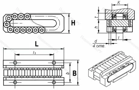 Подшипник  Р88-102 размер 95x52x32