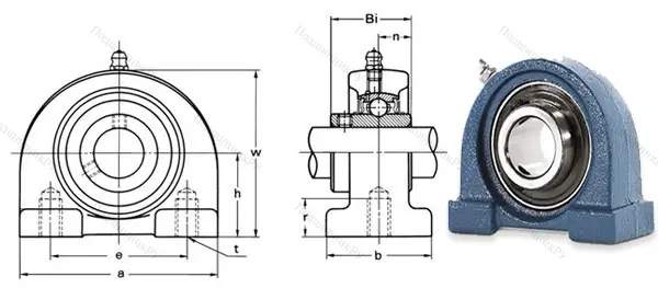 Подшипниковый узел UCPA 208