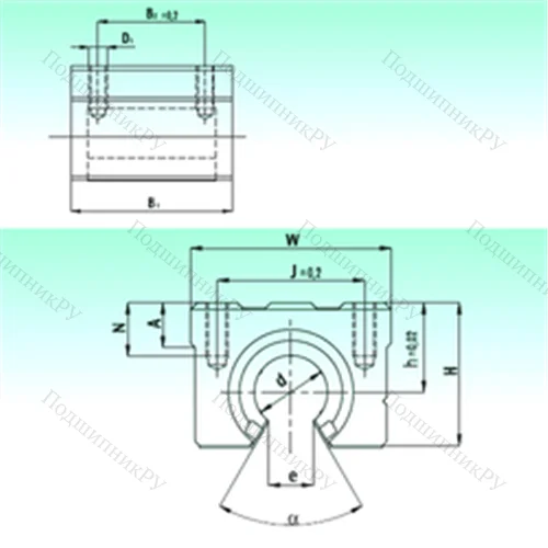 Подшипник шариковый линейный SBR 20-UU AS от производителя  NBS